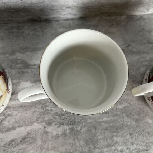 Gibson Everyday China Sweet Magnolia‎ Pattern Cup Mug Set Of 4 - Picture 12 of 16